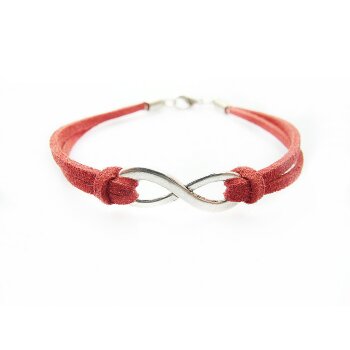 Armband Infinity Schleife rot