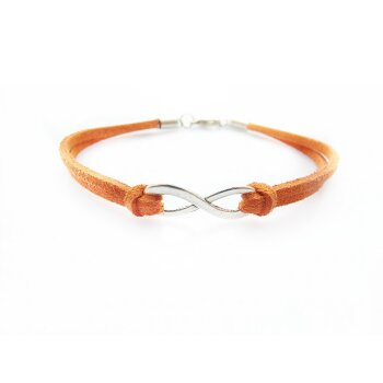 Armband Infinity Schleife orange