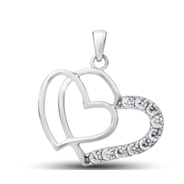 Herz Anhänger Infinity Love 925 Silber inkl....