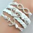 Armband Infinity LOVE ANKER Strass Silber weiß