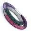 2 in 1  Choker Collier & Wickel Armband Flying Diamond weiß,fuchsia, flieder, petrol  mit Magnetverschluss