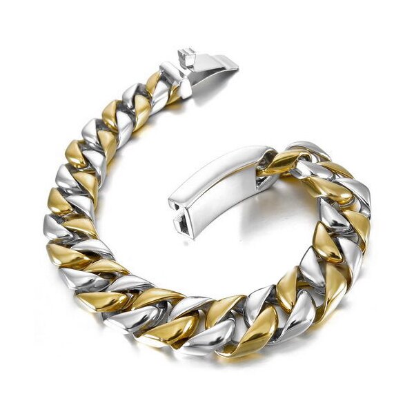 Edelstahl Armband Teil vergoldet im Schmuck Etui Gravur...
