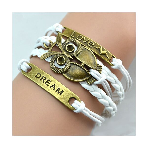 Armband Dream & Eulchen wei