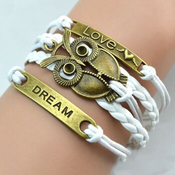 Armband Dream & Eulchen wei