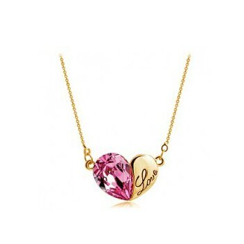 HERZ Restless Heart Swarovski Elements pink vergoldet...