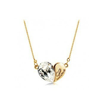 HERZ Restless Heart Swarovski Elements weiß vergoldet...