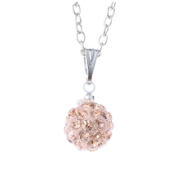 Shamballa Kette  champagner  im weißen Organza Beutel EDEL