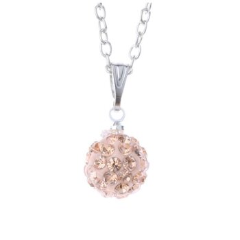 Shamballa Kette champagner im weißen Organza Beutel EDEL