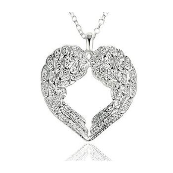 Anhänger Engelsflügel HERZ inkl. Kette aus 925 Silber...