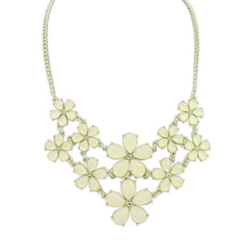 Statement Kette / Collier Flower Sorbet pastell Lemon...
