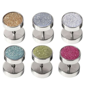 1 Fake Plug Color Glam Edelstahl - Farbwahl -