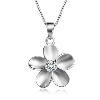 Silber Anhänger Blüte Zirkonia inkl. 925 Silber...