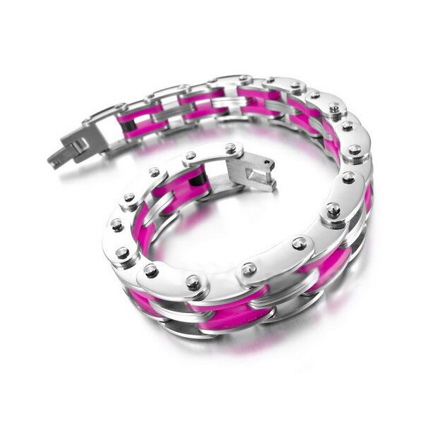 Armband pink 316 L Edelstahl im Etui