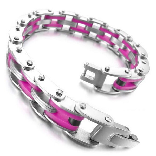 Armband pink 316 L Edelstahl im Etui