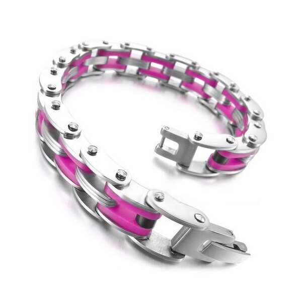 Armband pink 316 L Edelstahl im Etui