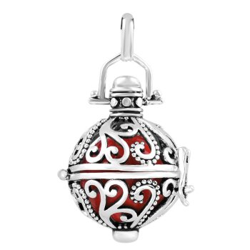 Anhänger Oriental Klangkugel Harmony rot inkl. Käfig...