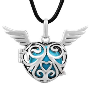 Anhänger Harmony Flying Heart Klangkugel Himmelblau...
