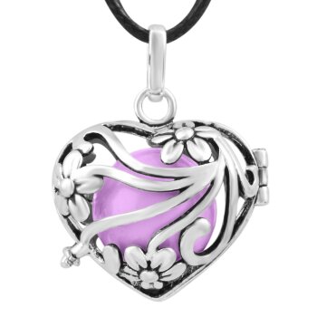 Anhänger Harmony Daisy Heart Klangkugel flieder Sterling...