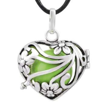 Anhänger Harmony Daisy Heart Klangkugel kiwi grün...
