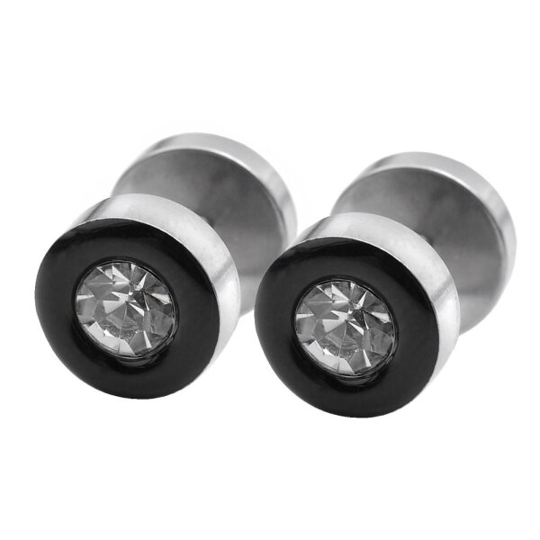 1 Stück Rockabilly Schmuck Oldschool 8BALL Eightball Fake Plug Stecker 