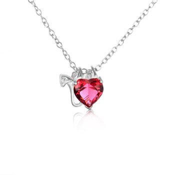 Herz  Anhänger DEVIL HEART  Rubin & Zirkonia aus...