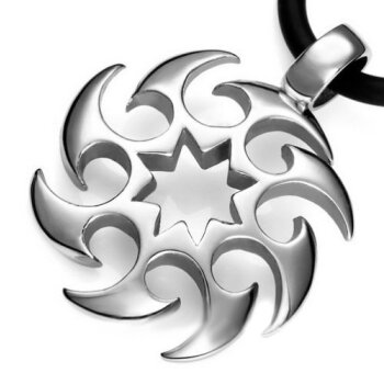 Anhänger Tribal silber 316 L Edelstahl inkl. Kette im...