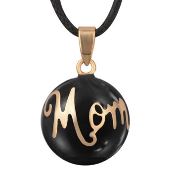 Anhänger Harmony Ball Klangkugel schwarz MOM mit Gelbgold...