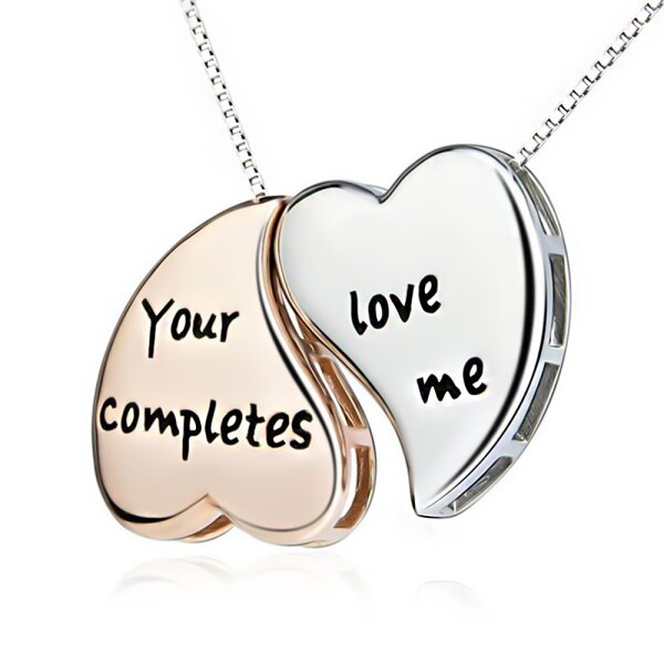 Partnerketten Herzen Your Love completes me aus 925...