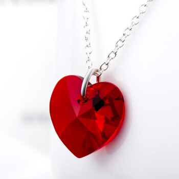 Anhänger Swarovski Elements Heart rot aus 925 Silber...