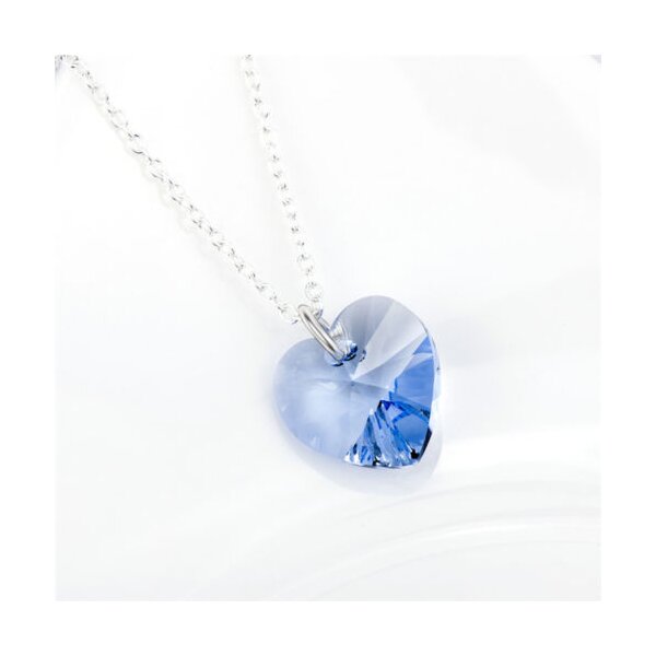 Anhnger Swarovski Elements Heart Magic blue aus 925 Silber inkl. Kette  im Etui