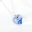 Anhänger Swarovski Elements Heart Magic blue aus 925 Silber inkl. Kette  im Etui