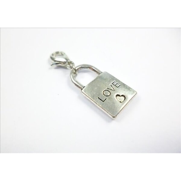 Love Schloss Charm Tibet Silber