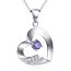 Anhänger Herz I LOVE YOU Amethyst 925 Silber Gravur OPTION