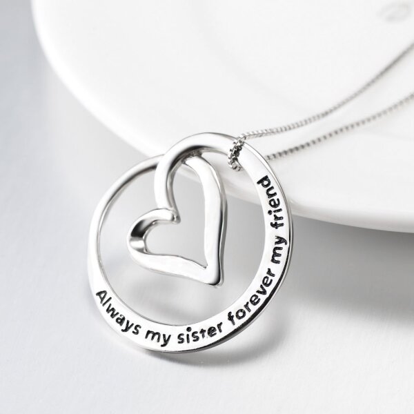 Anhänger Herz Amulett Always my sister forever my...