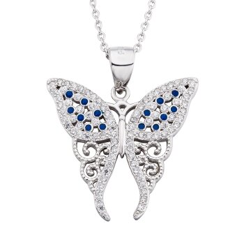Anhänger Schmetterling aus 925 Silber mit Zirkonias...