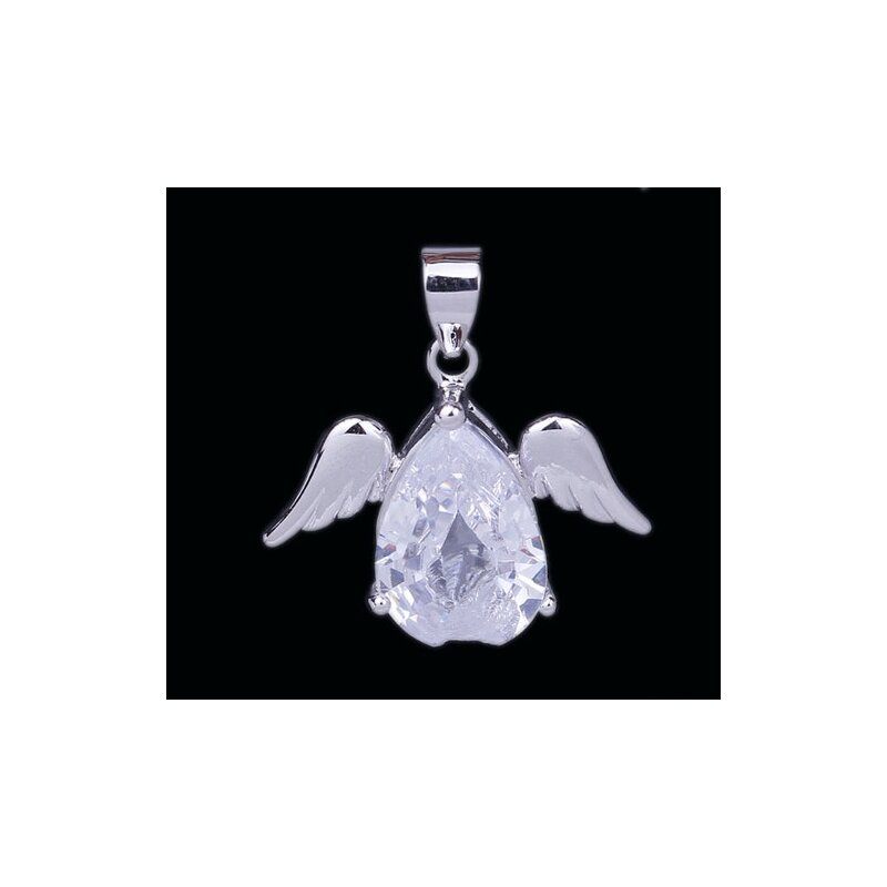 Silber Anhänger Engel Kristall aus 925 Silber OHNE KETTE, 59,99 €