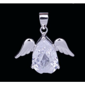 Silber Anhänger Engel Kristall aus 925 Silber OHNE KETTE