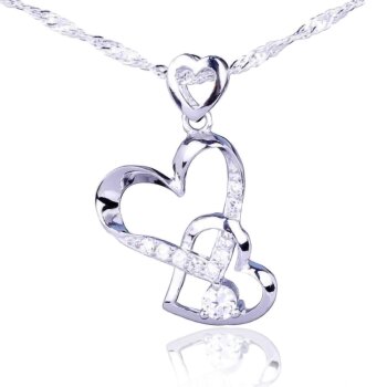 Silber Anhänger Herzilein mit Zirkonien aus 925 Silber...