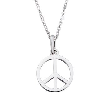 Anhänger Peace aus 925 Silber inkl. Kette im Etui