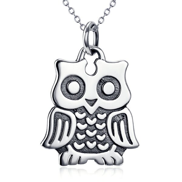 Anhänger EULE aus 925 Silber inkl. Kette im Etui