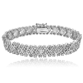 Armband Brilliant GLAM mit Zirkonias aus 925 Silber im Etui