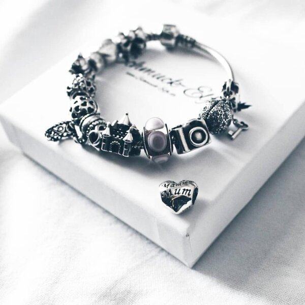Bead Perle Mom, Mama, Mum,... aus 925 Silber OHNE KETTE...