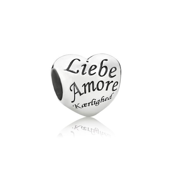 Bead Perle  Amour Love Amor, ...  aus 925 Silber OHNE KETTE im Etui