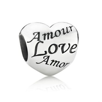 Bead Perle  Amour Love Amor, ...  aus 925 Silber OHNE...