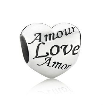 Bead Perle  Amour Love Amor, ...  aus 925 Silber OHNE...