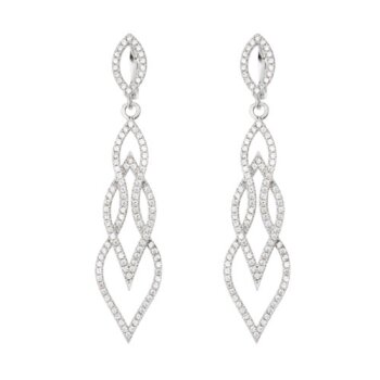 1 Paar Ohrhänger oriental GLAM mit Zirkonia pave aus 925...