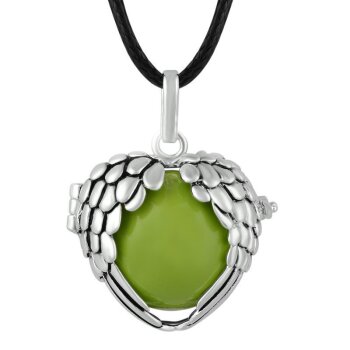 Anhänger Engelsflügel Herz Klangkugel Harmony kiwi grün...