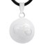 Anhänger Harmony Ball  Klangkugel Herzen weiß mit Sterling Silber versilbert  inkl. Kette
