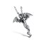 Anhänger Drachen Flügel Schwert silber 316L  EDELSTAHL inkl. Kette im Etui