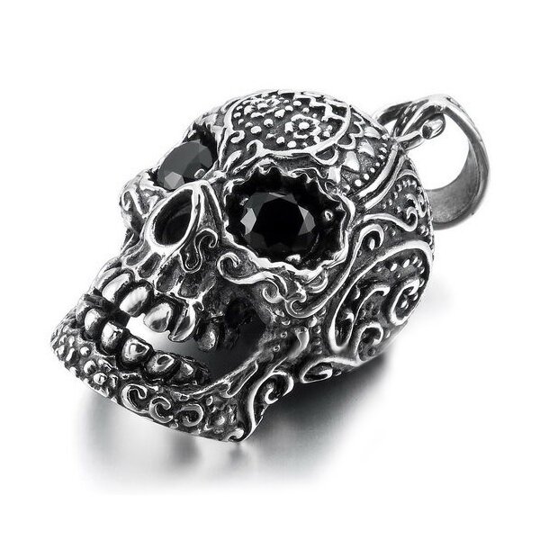 ✪ Dark Skull TOTENKOPF KÖNIGSKETTE 6mm MIT RINGVERSCHLUSS, Jetzt kaufen